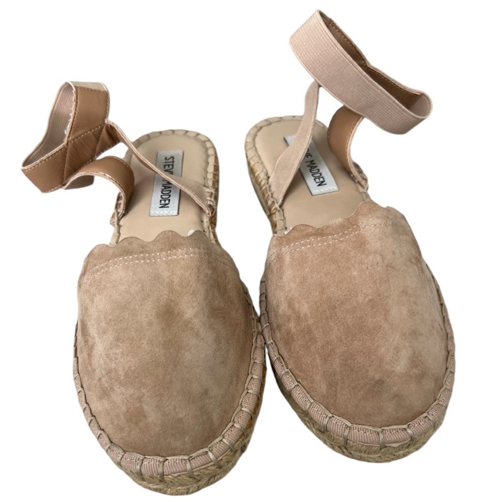 Steve Madden Womens Tan Suede Ankle Strap Sandals Size 6.5